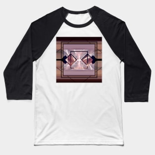 Stained Glass Pattern Baseball T-Shirt